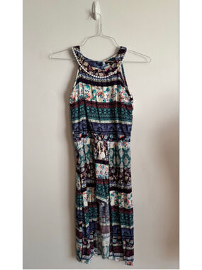 MY MICHELLE Girls High Low Romper XL Blue Multicolor